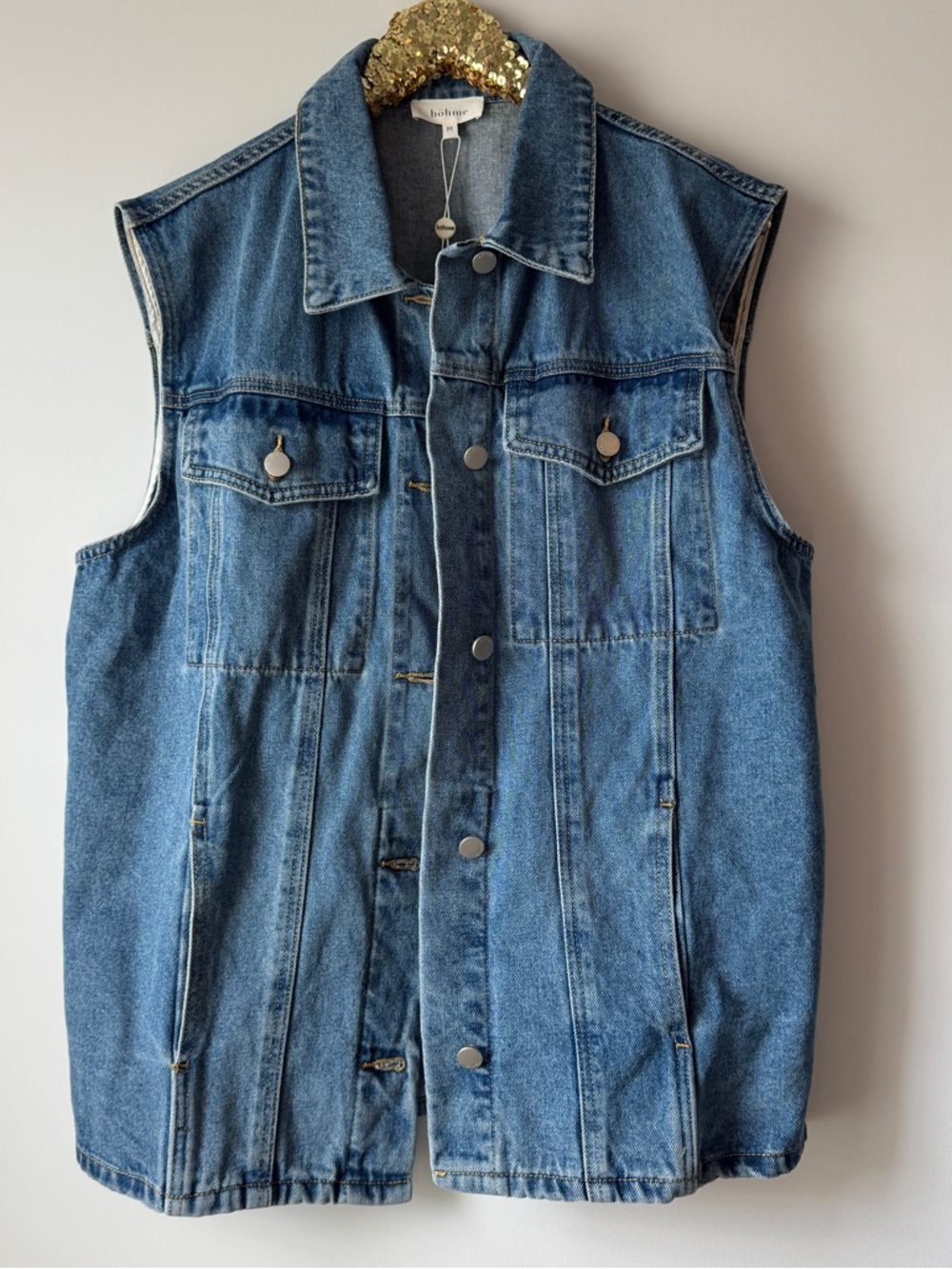 bohme Blue Denim Sleeveless Vest